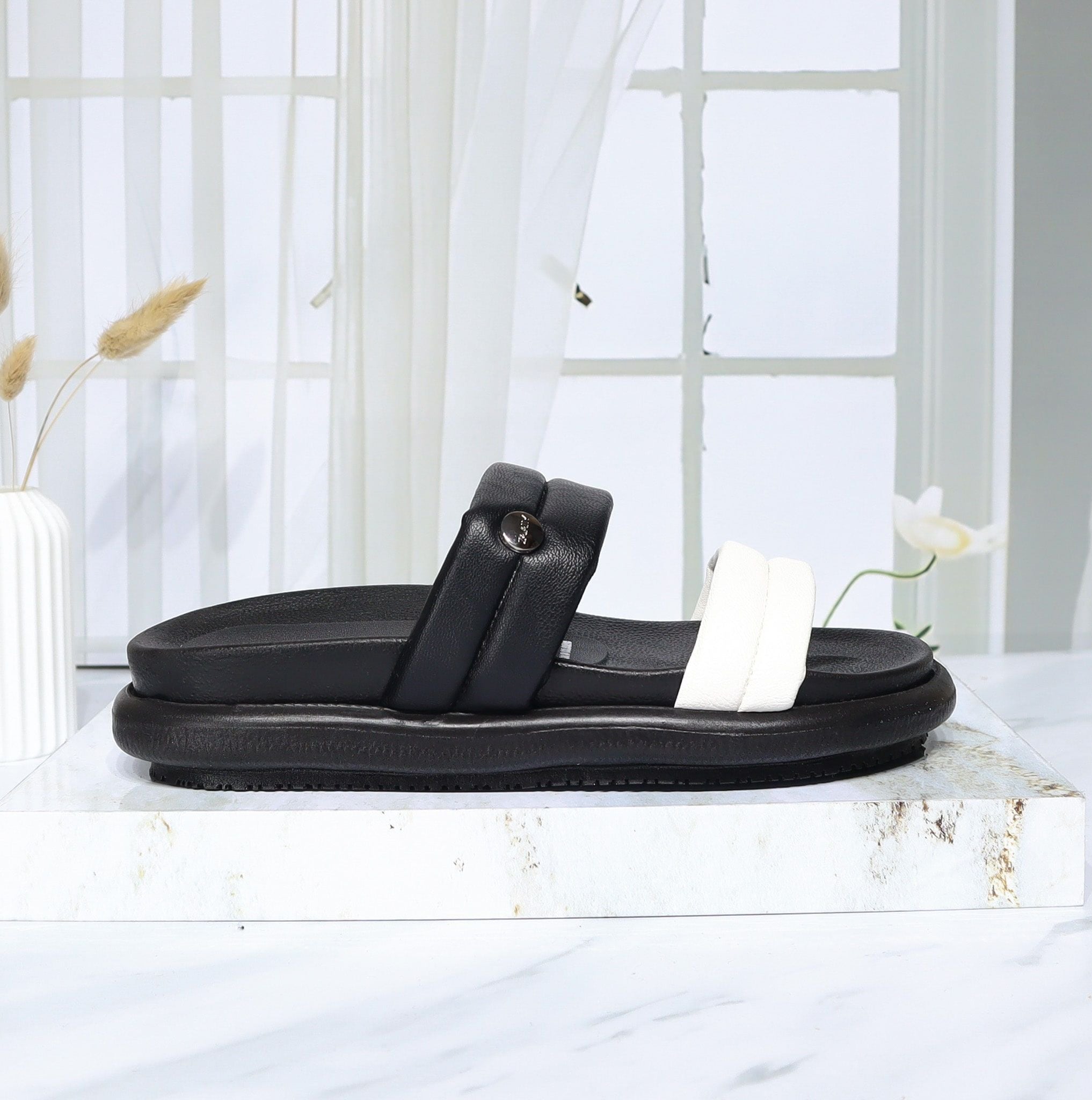 Plataforma baja talco x negro para mujer V915-Z84