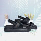Sandalia plana negro para mujer V933-Z84