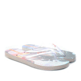 Sandalia plana blanco x transparente para mujer VT25483