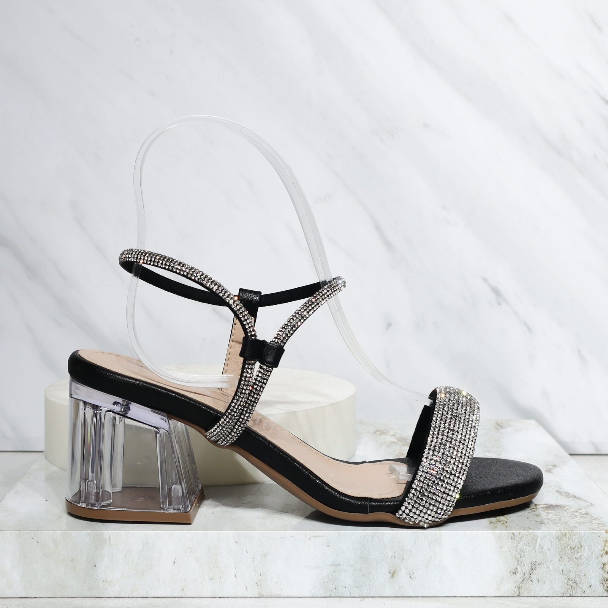 Sandalia tacon negro x murano para mujer W30-Z471