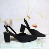 Sandalia plana negro para mujer 1041-Z509