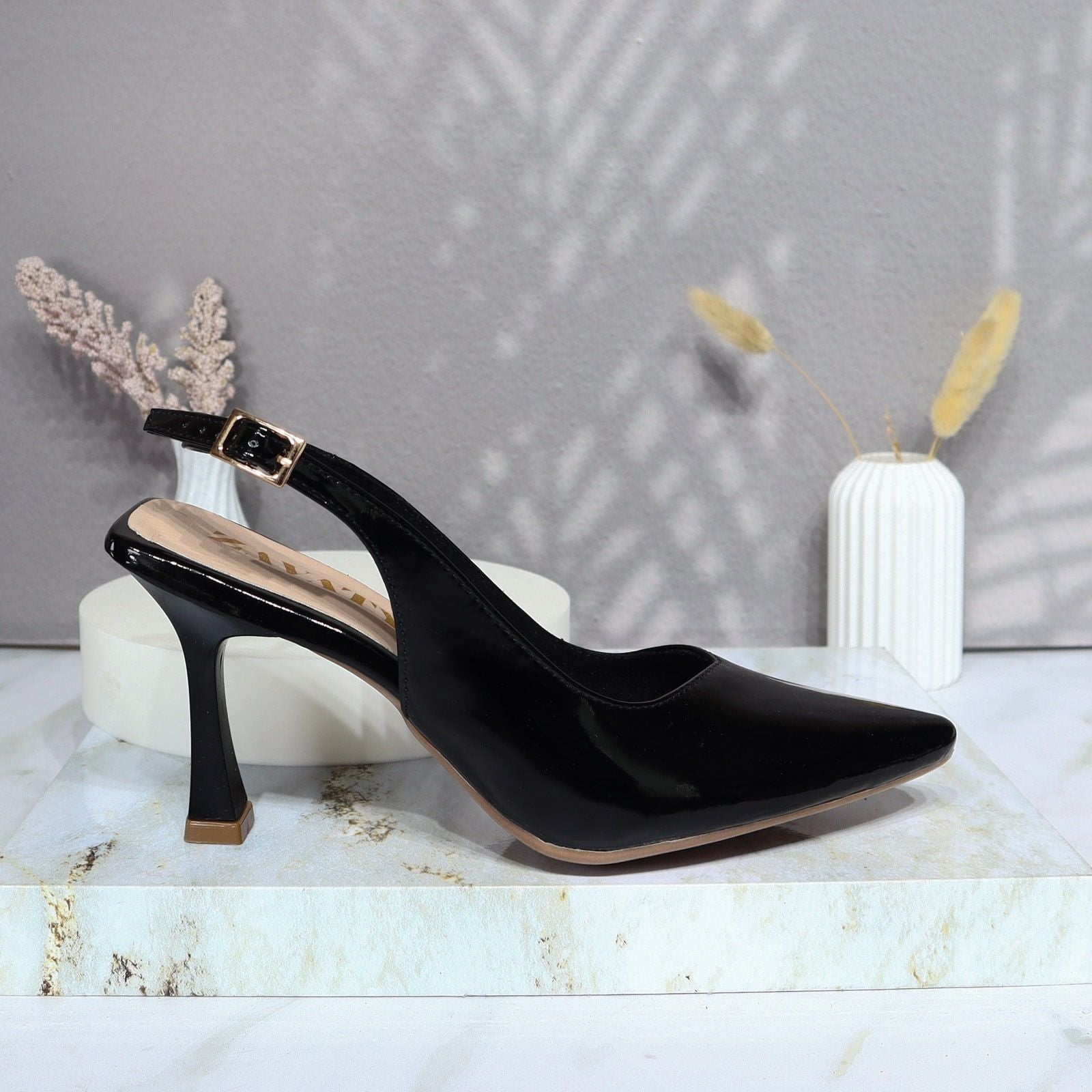 Tacon negro charol para mujer 2577-Z134