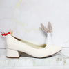 Tacon beige charol para mujer 324138-Z132