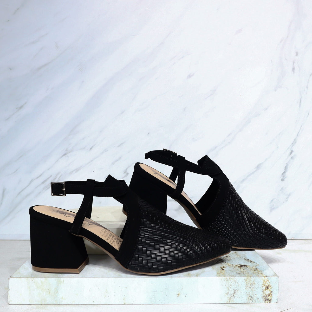 Tacon negro nobuck para mujer 5045-Z148