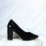 Tacon negro charol x nobuck para mujer 5052-Z148