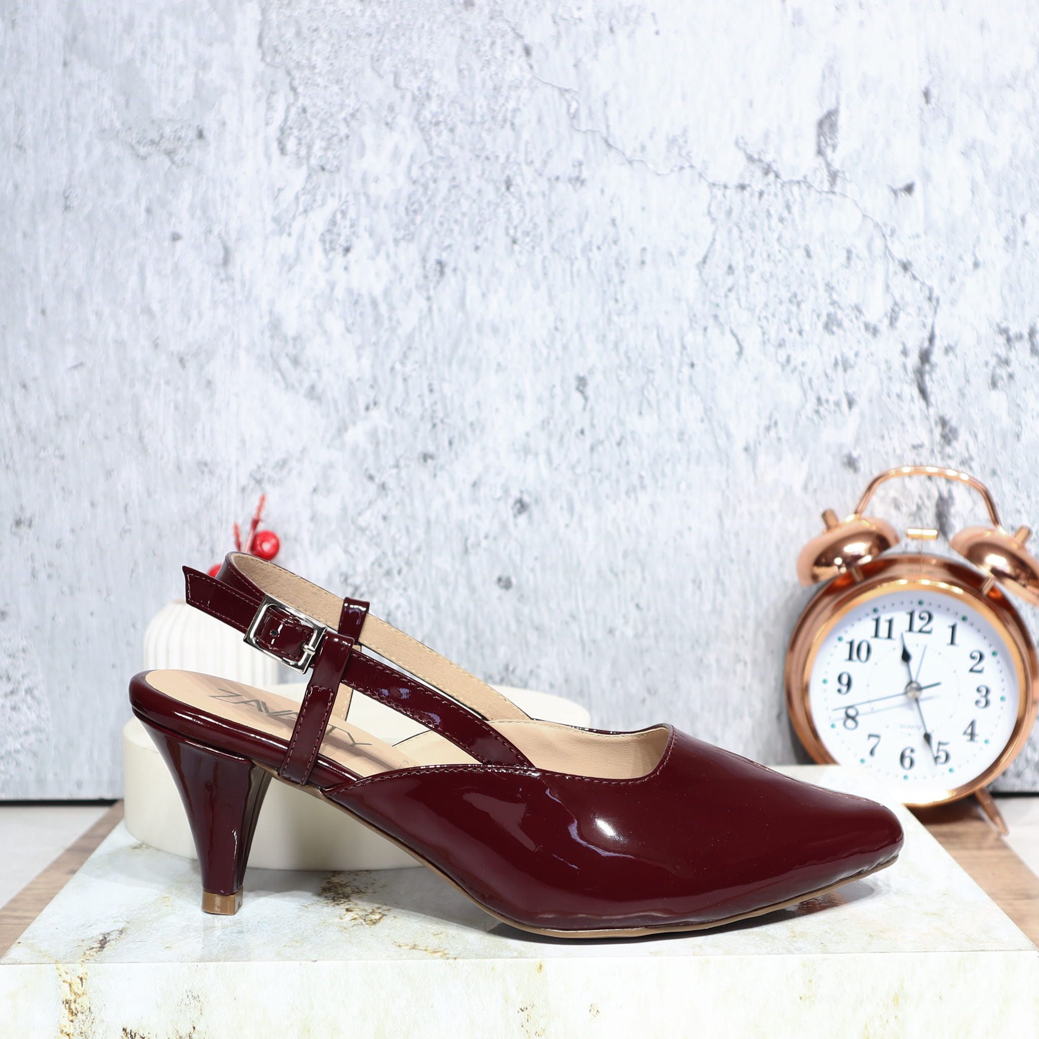 Tacon vinotinto para mujer 5053-1-Z148