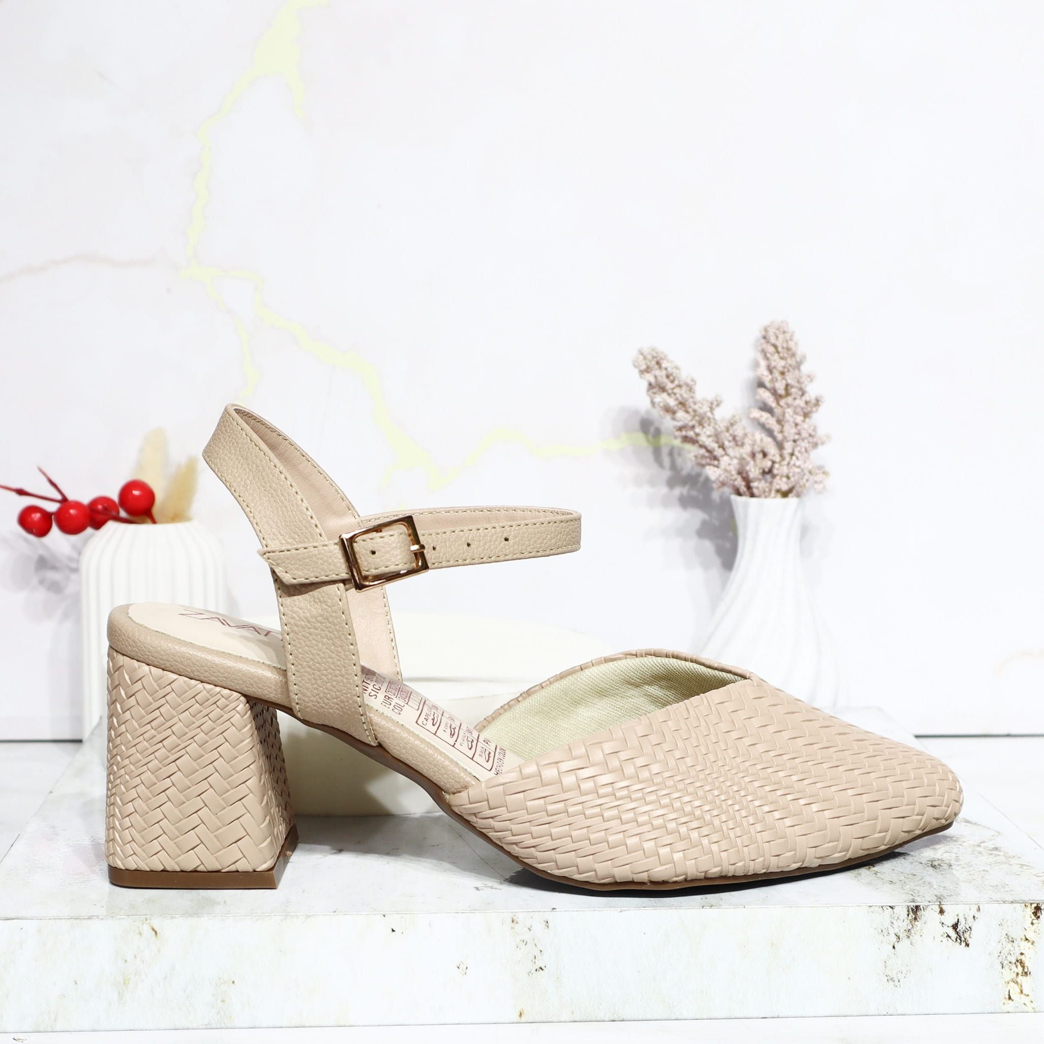 Tacon almendra gravado para mujer 524139-Z132