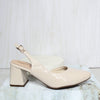 Tacon 5 1/2 beige charol para mujer 526114-Z132