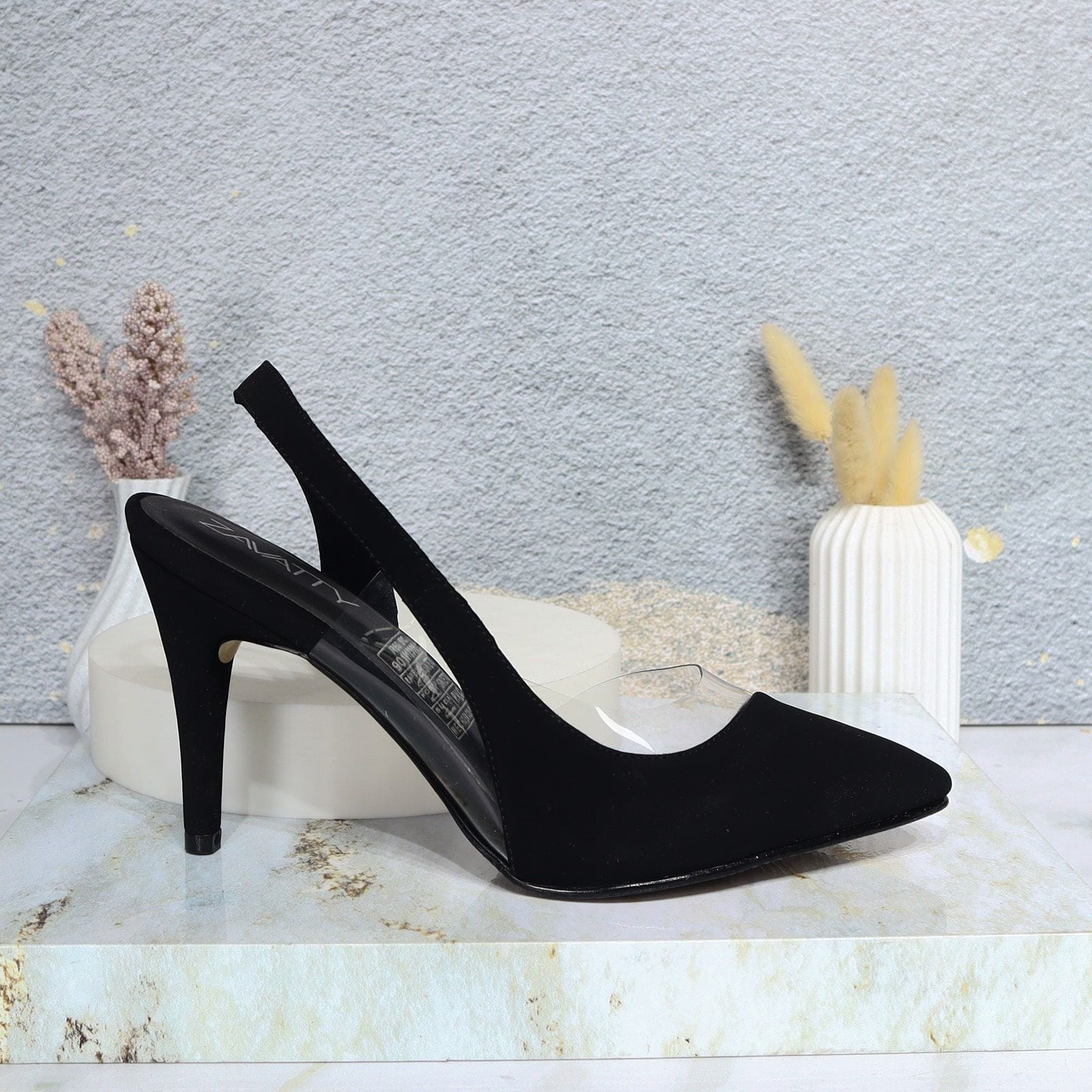 Tacon negro nobuck para mujer 537-Z191