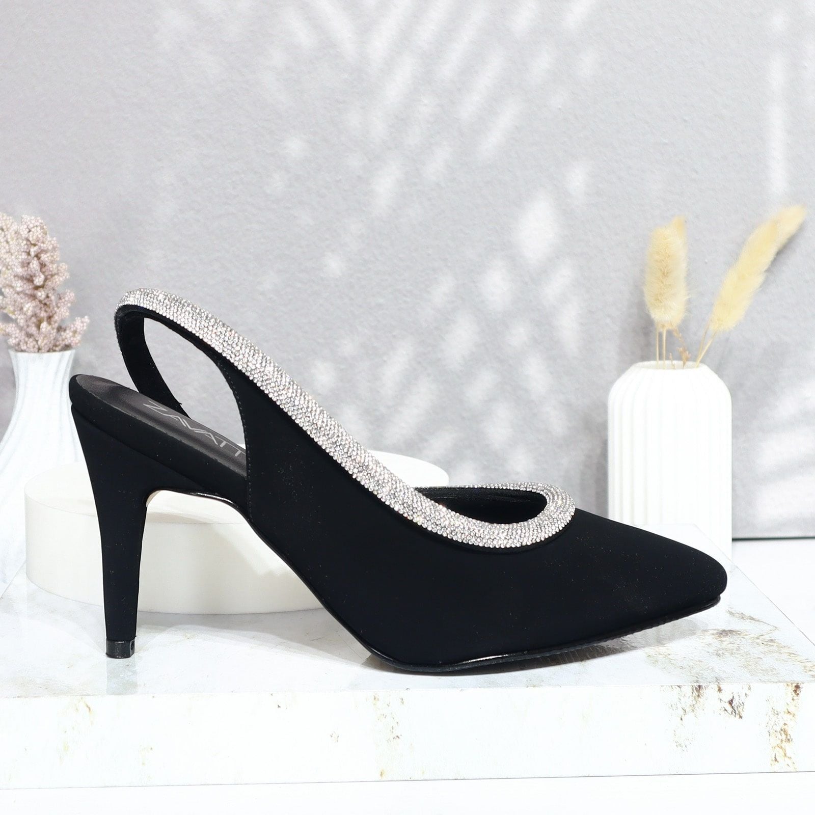 Tacon negro nobuck para mujer 538-Z191