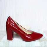 Tacon 7 1/2 rojo charol para mujer 724138-Z132