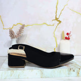 Baleta negro nobuck x charol para mujer AS294-Z610