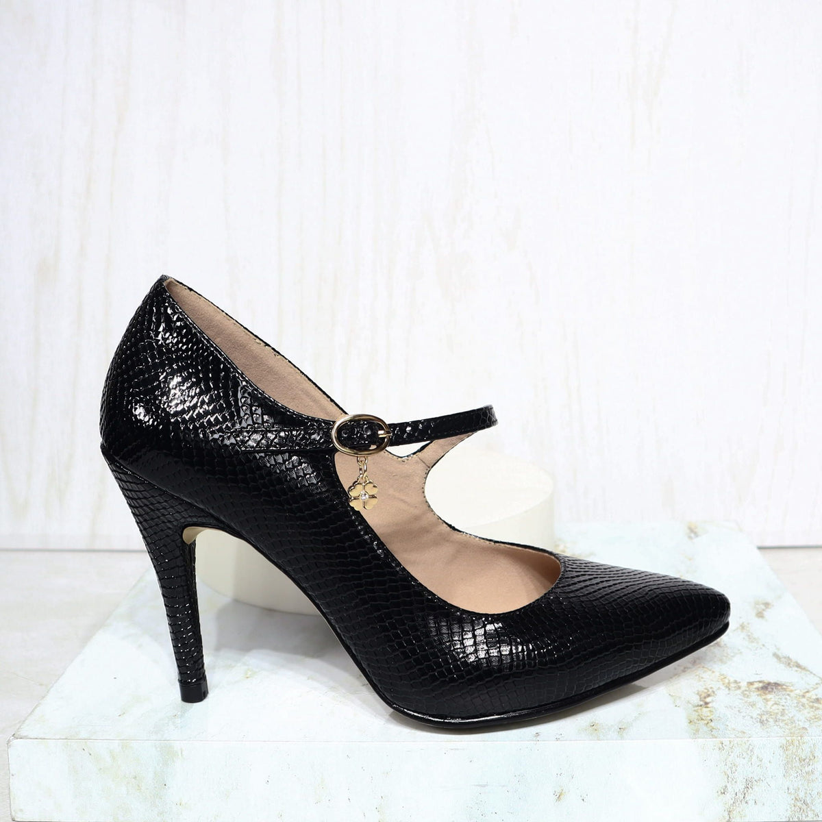 Tacon 7 1/2 negro para mujer H-849-Z170