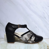 Tacon negro x plata para mujer H-MARA