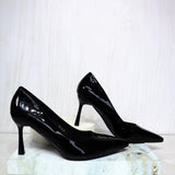 Tacon negro charol para mujer LE3-Z634