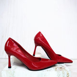 Tacon rojo charol para mujer LE3-Z634