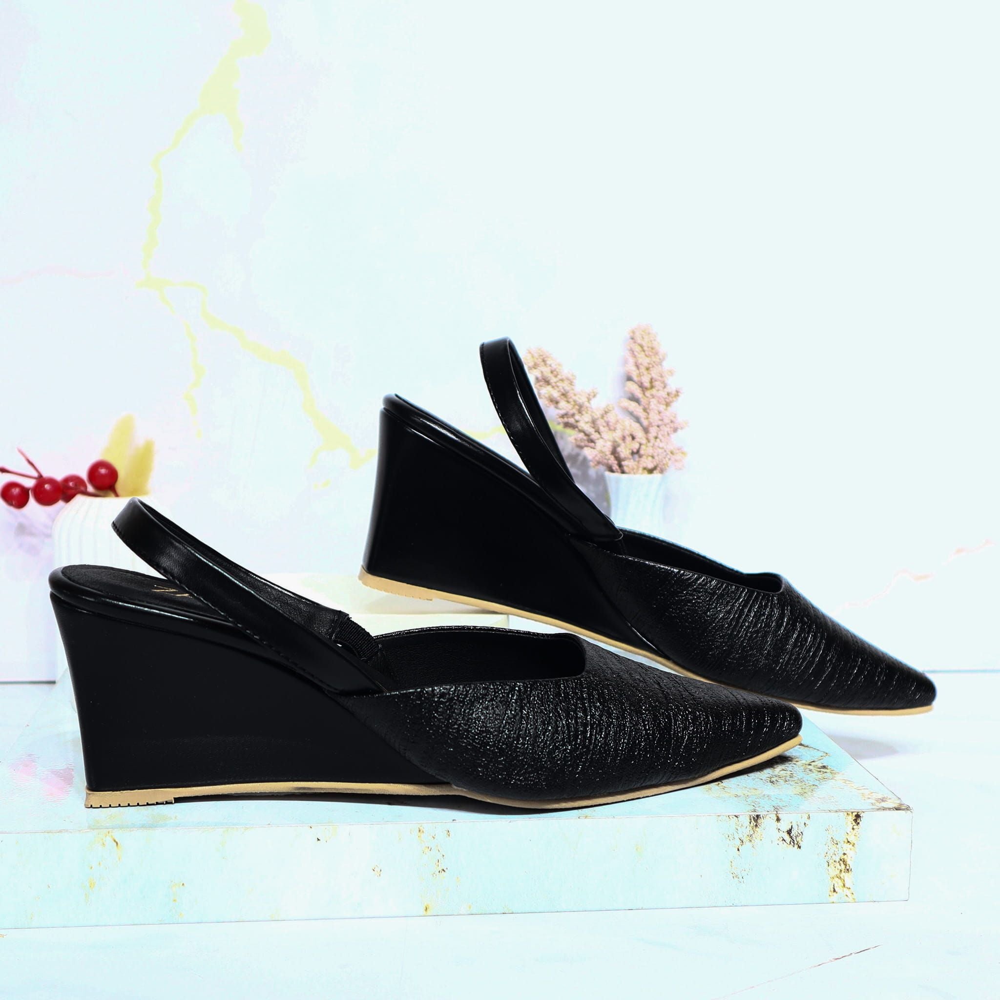 Plataforma baja negro para mujer PKIARA-Z120