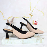 Sandalia tacon nude charol para mujer R0299-Z610