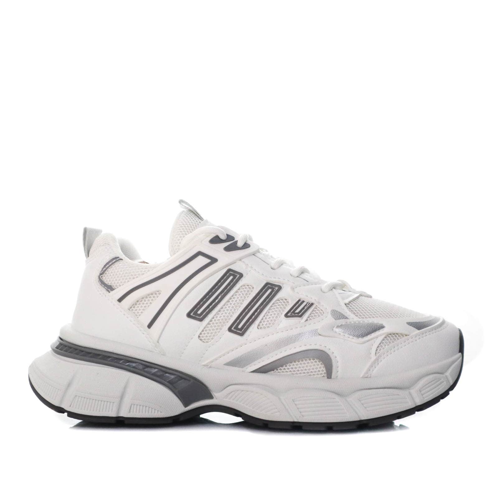Tenis blanco plata para mujer 035-Z329
