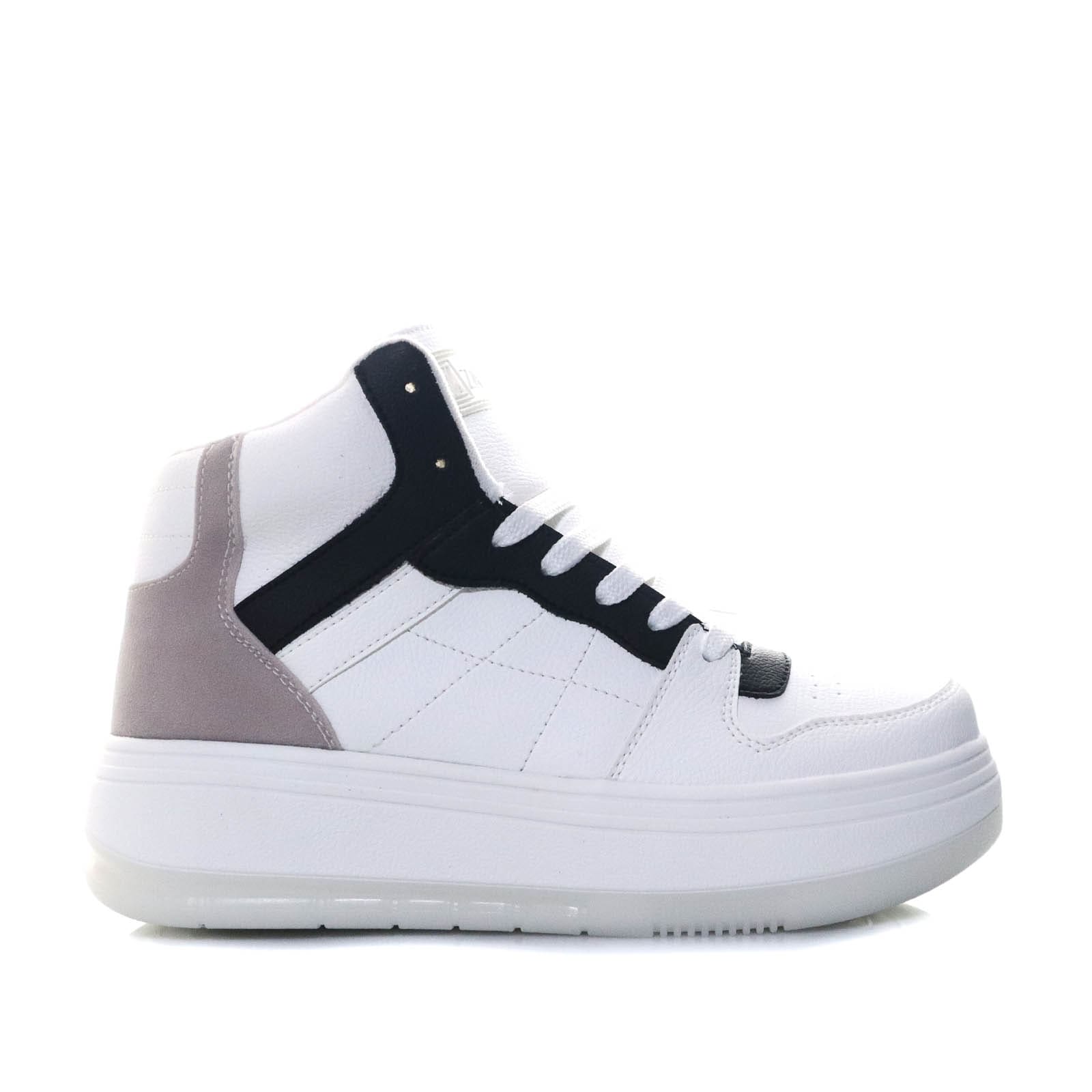 Botin deportivo blanco x negro para mujer 1439-Z518