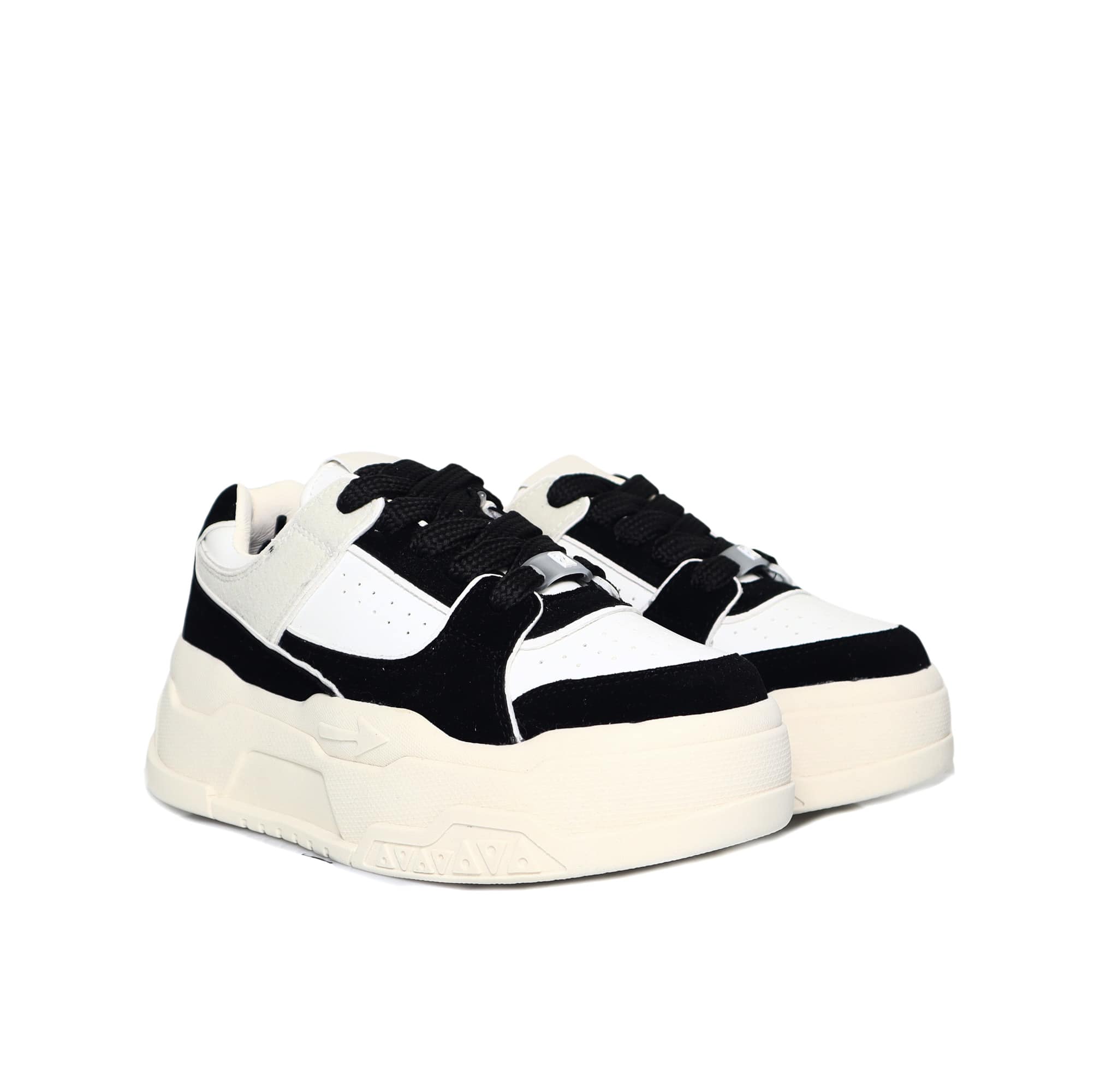 Tenis beige x negro para mujer 174-Z287