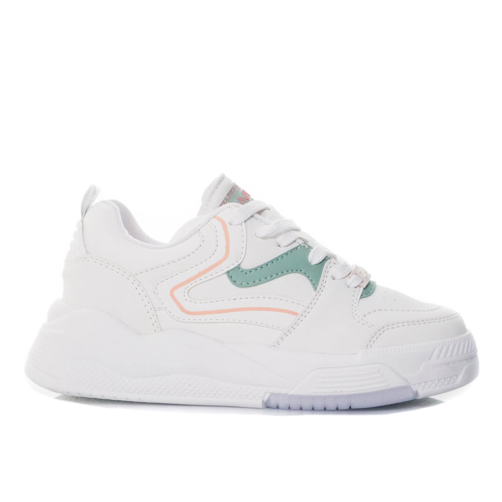 Tenis blanco x verde para mujer 182-Z273