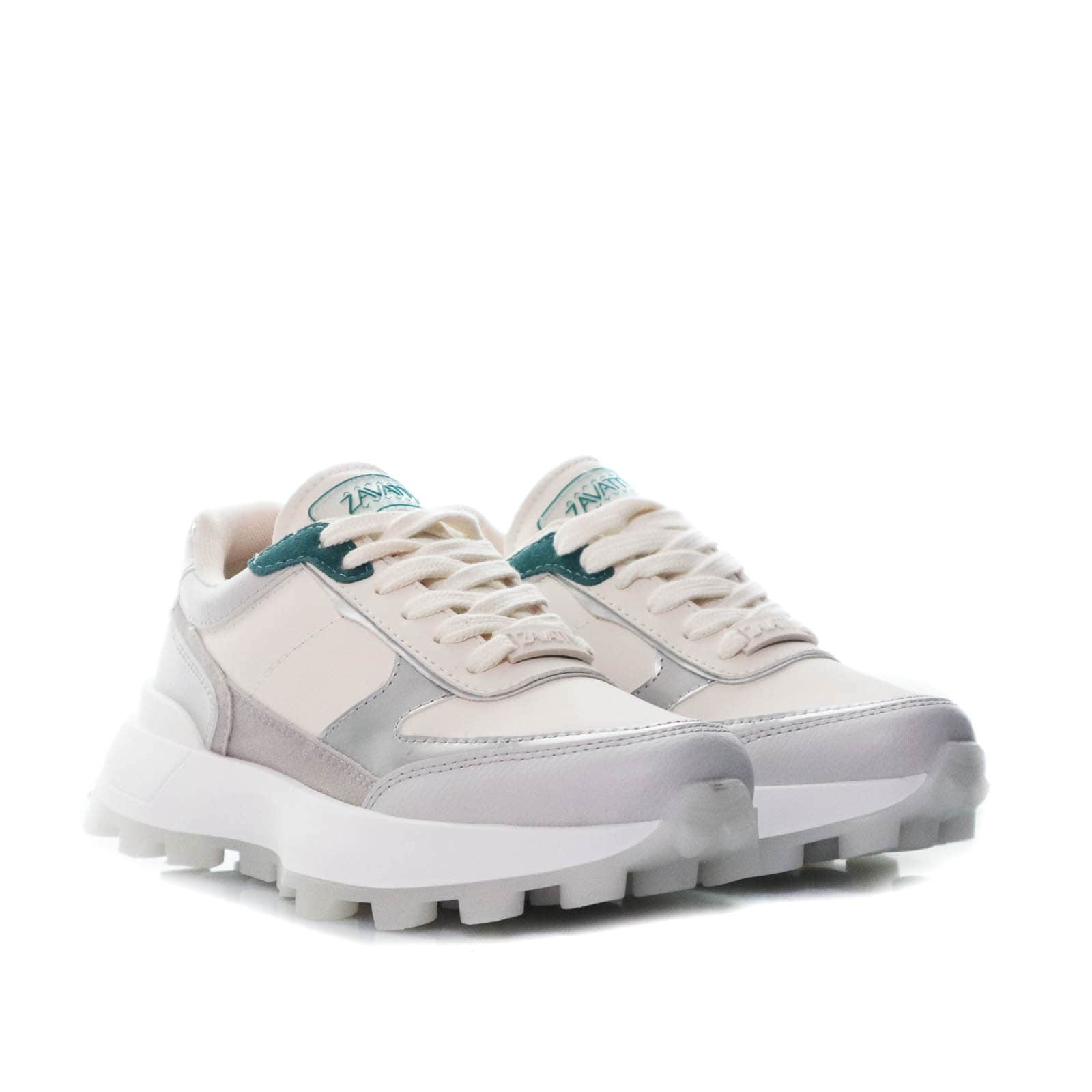 Tenis gris x beige xplata para mujer 183-Z273