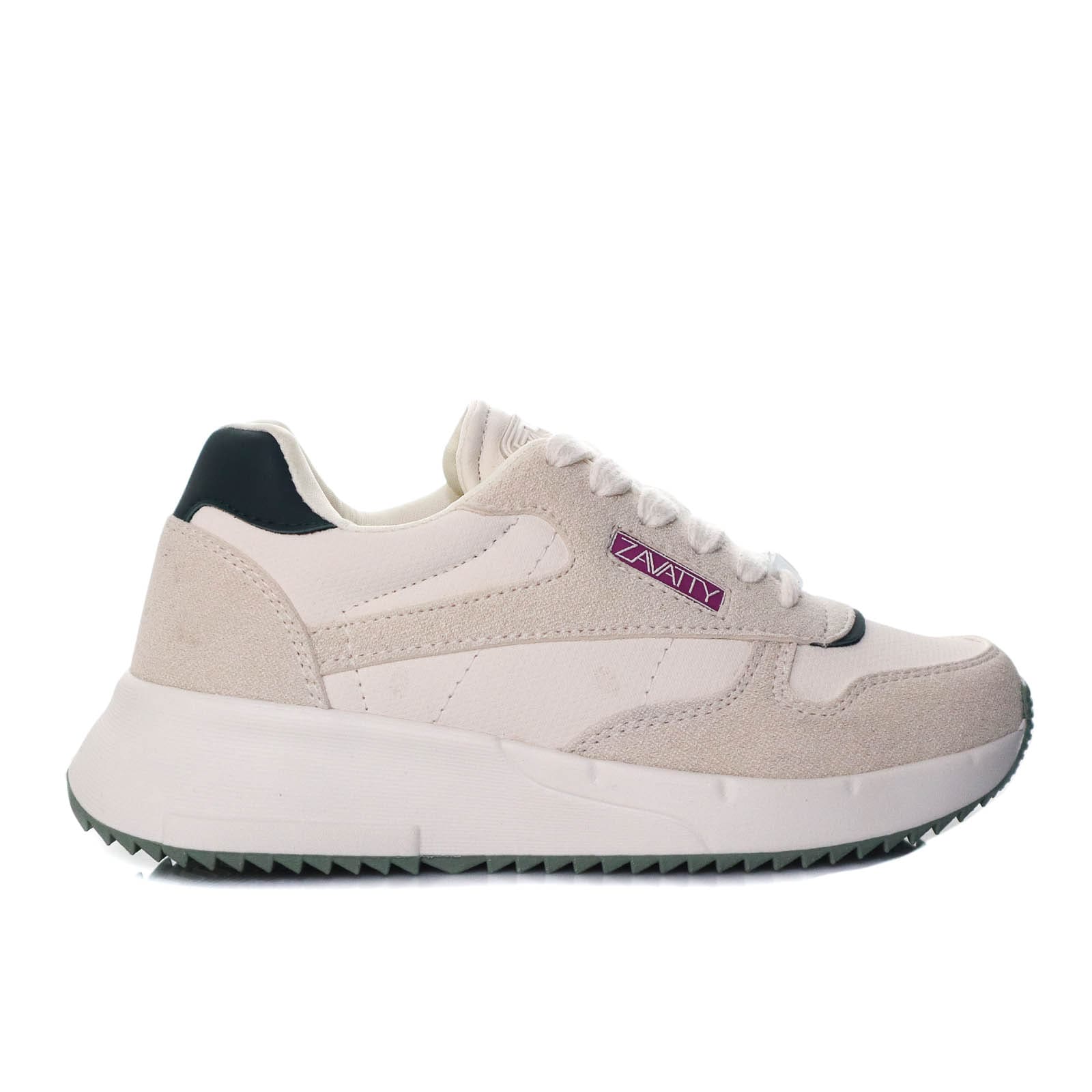 Tenis beige x verde para mujer 188-Z273