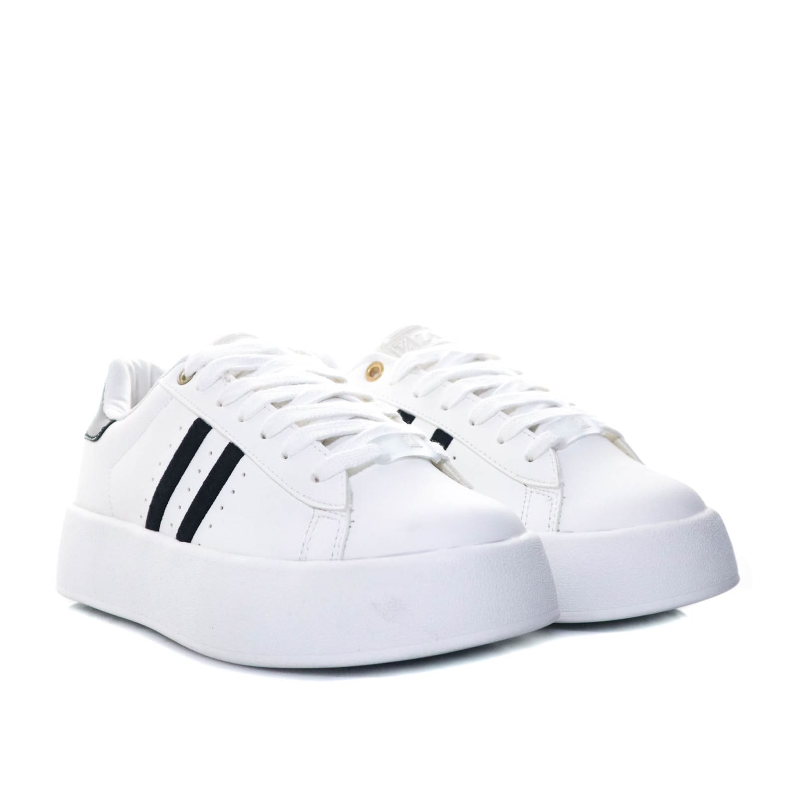 Tenis blanco x negro para mujer 191-Z273