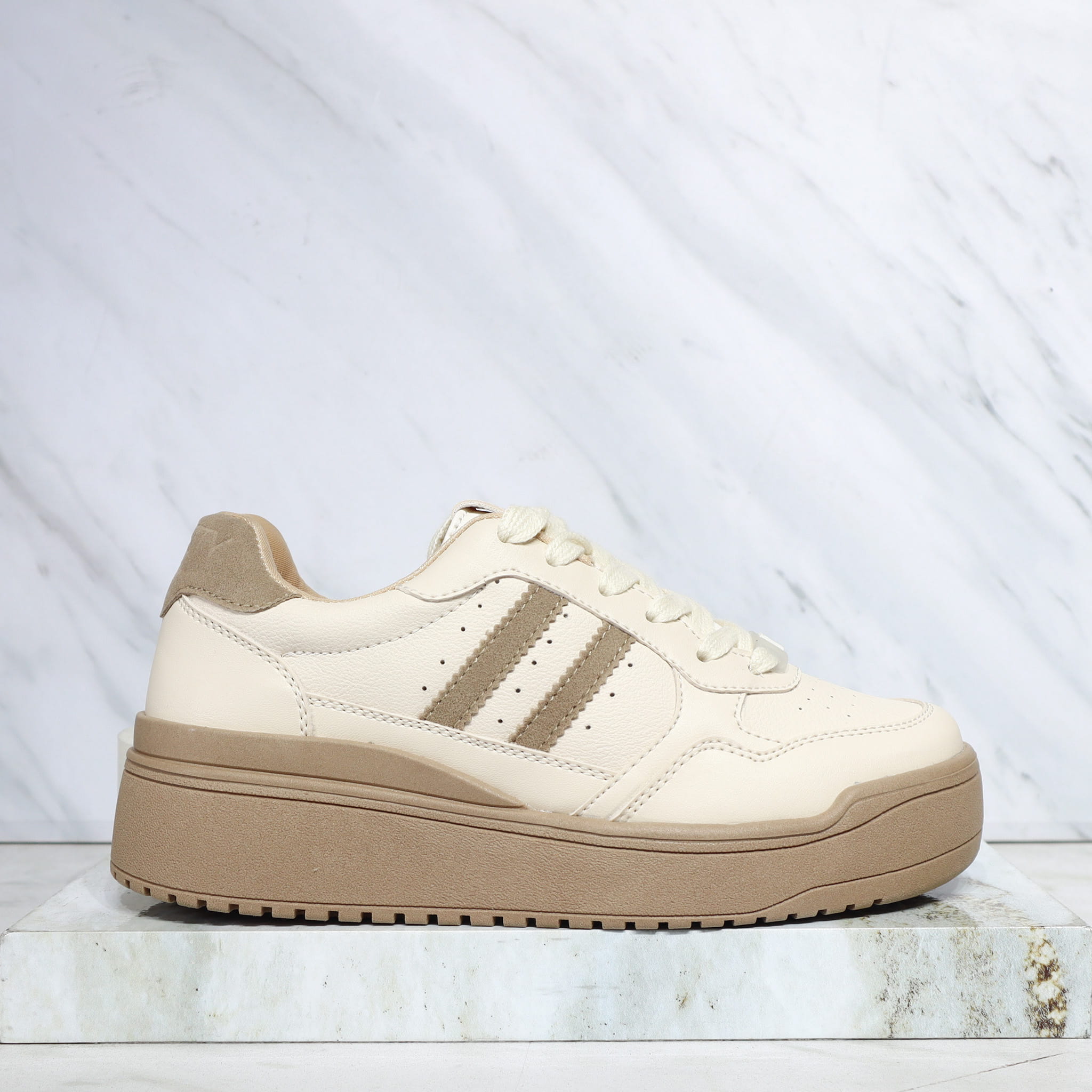 Tenis beige x camel para mujer 197-Z273