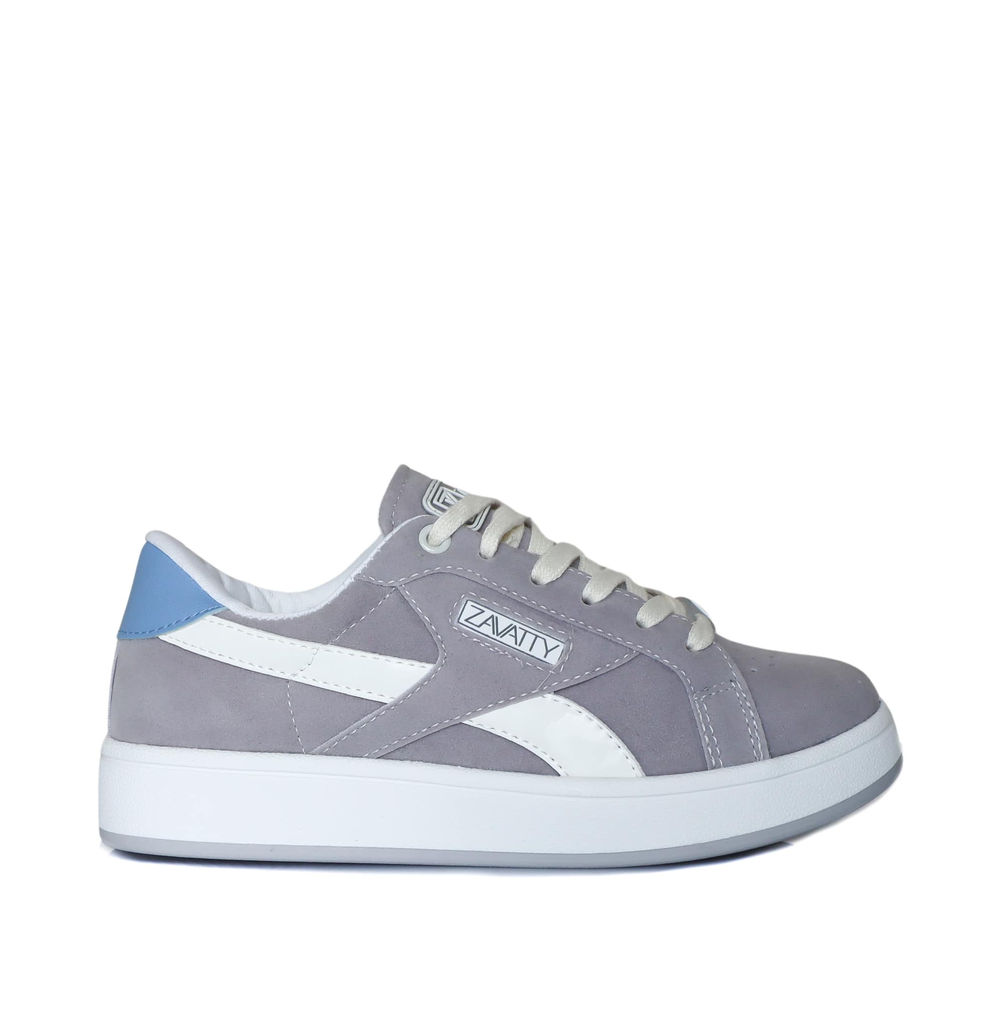Tenis gris x blanco para mujer 205-Z273