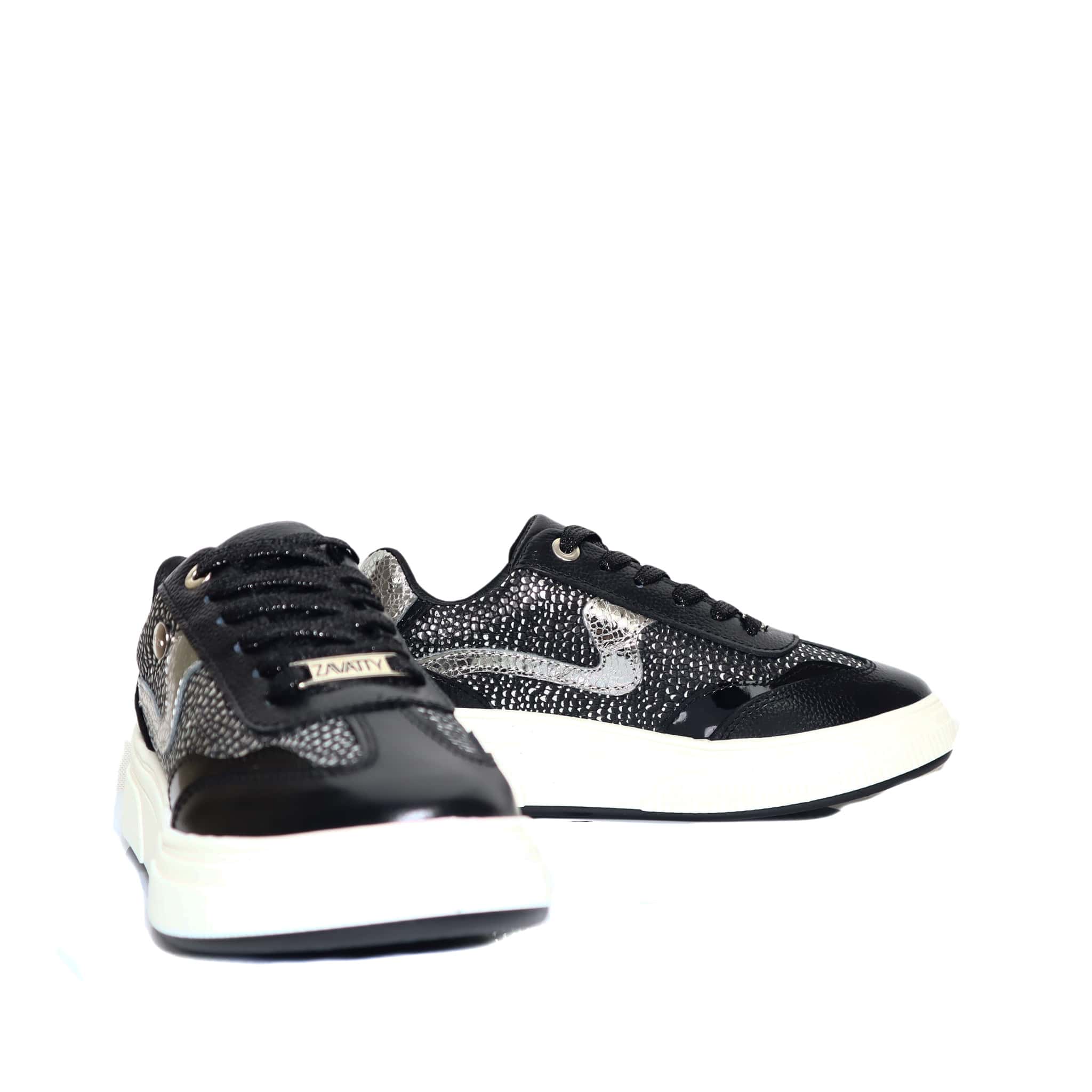 Tenis negro cuero para mujer 213-Z435