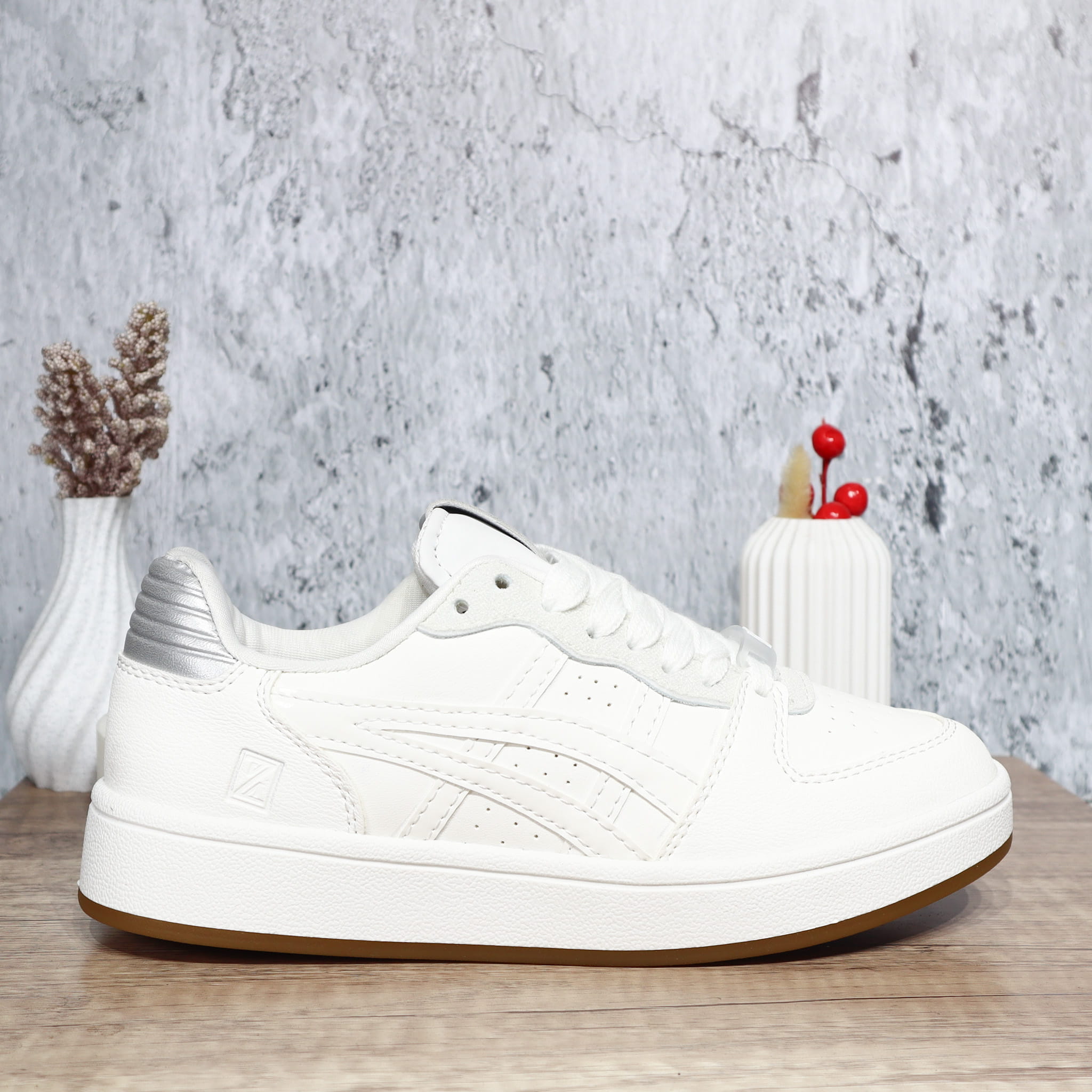 Tenis blanco x plata para mujer 239-Z273