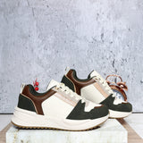 Tenis verde x beige para mujer 240-Z273