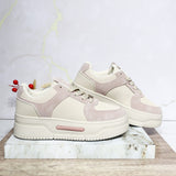 Tenis beige x rosa para mujer 25052-Z477