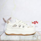 Tenis blanco x kaki para mujer 25054-Z477