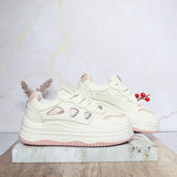 Tenis blanco x rosa para mujer 25054-Z477