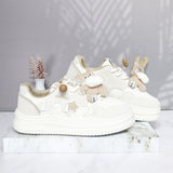Tenis blanco x kaki para mujer 2582-Z786