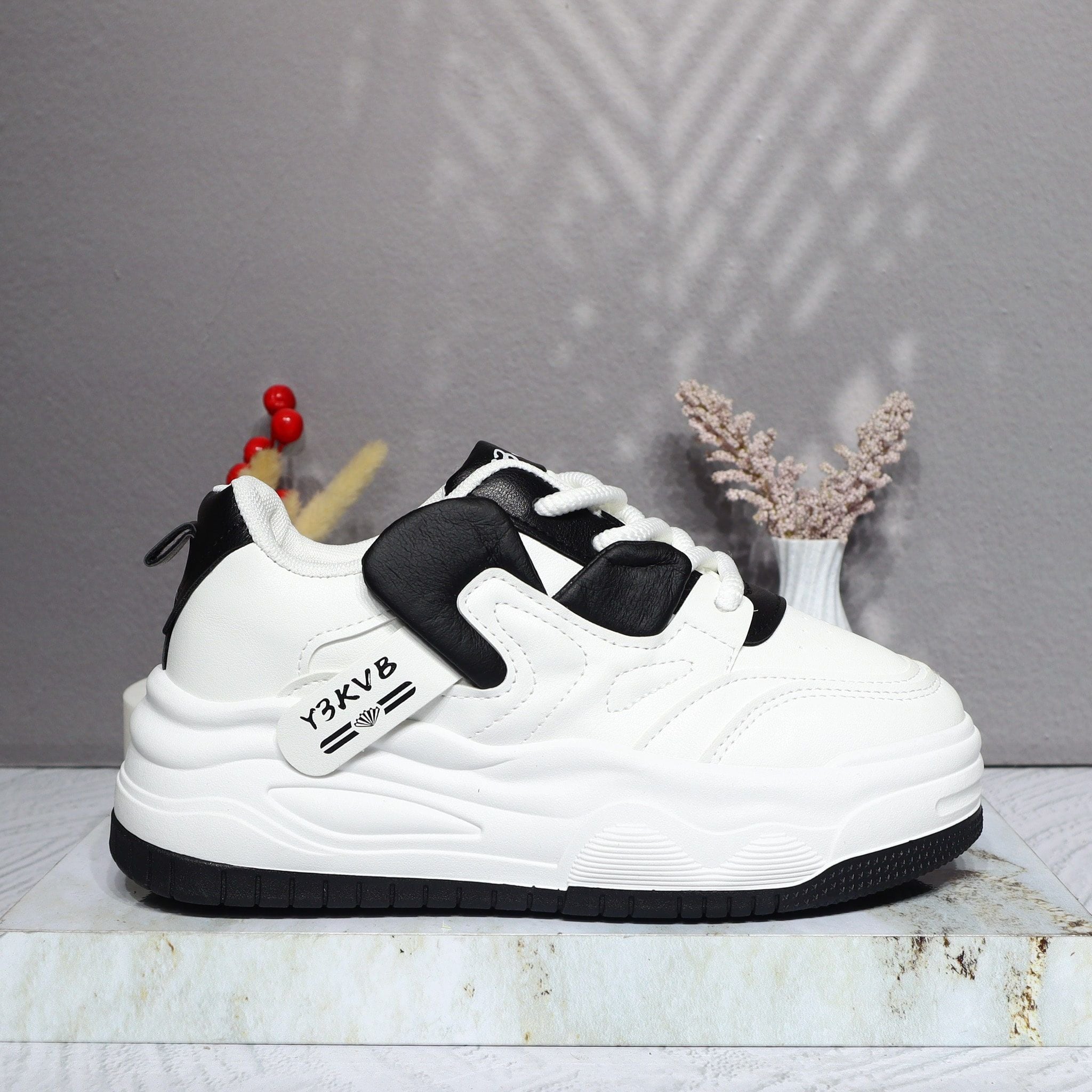 Tenis blanco x negro para mujer 2588-Z786
