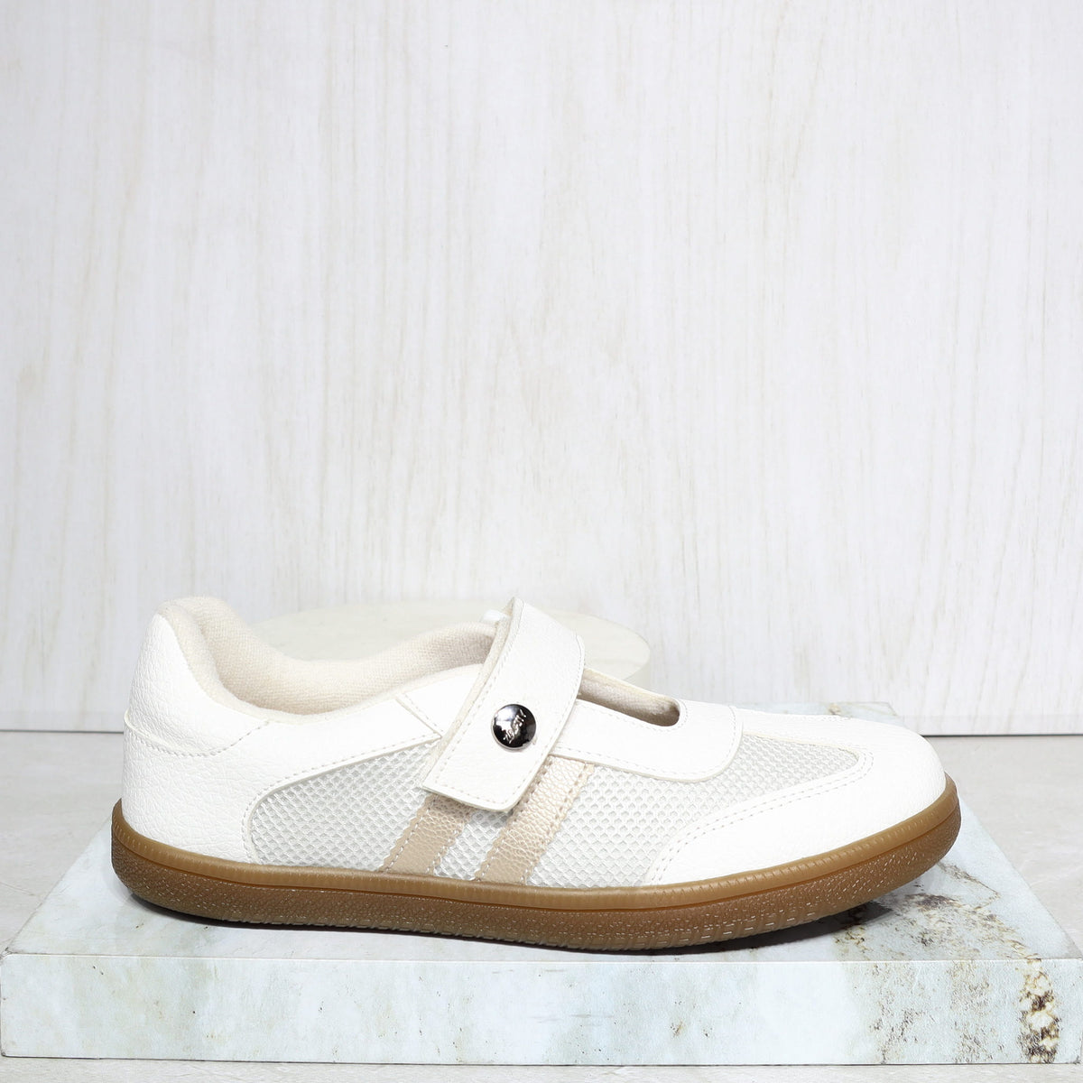 Tenis blanco x dorado para mujer 9055-Z802