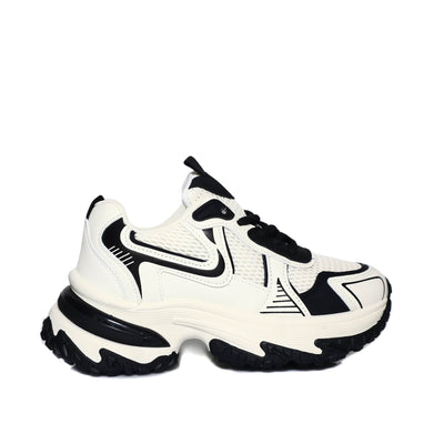 Tenis blanco x negro para mujer L2451-Z399