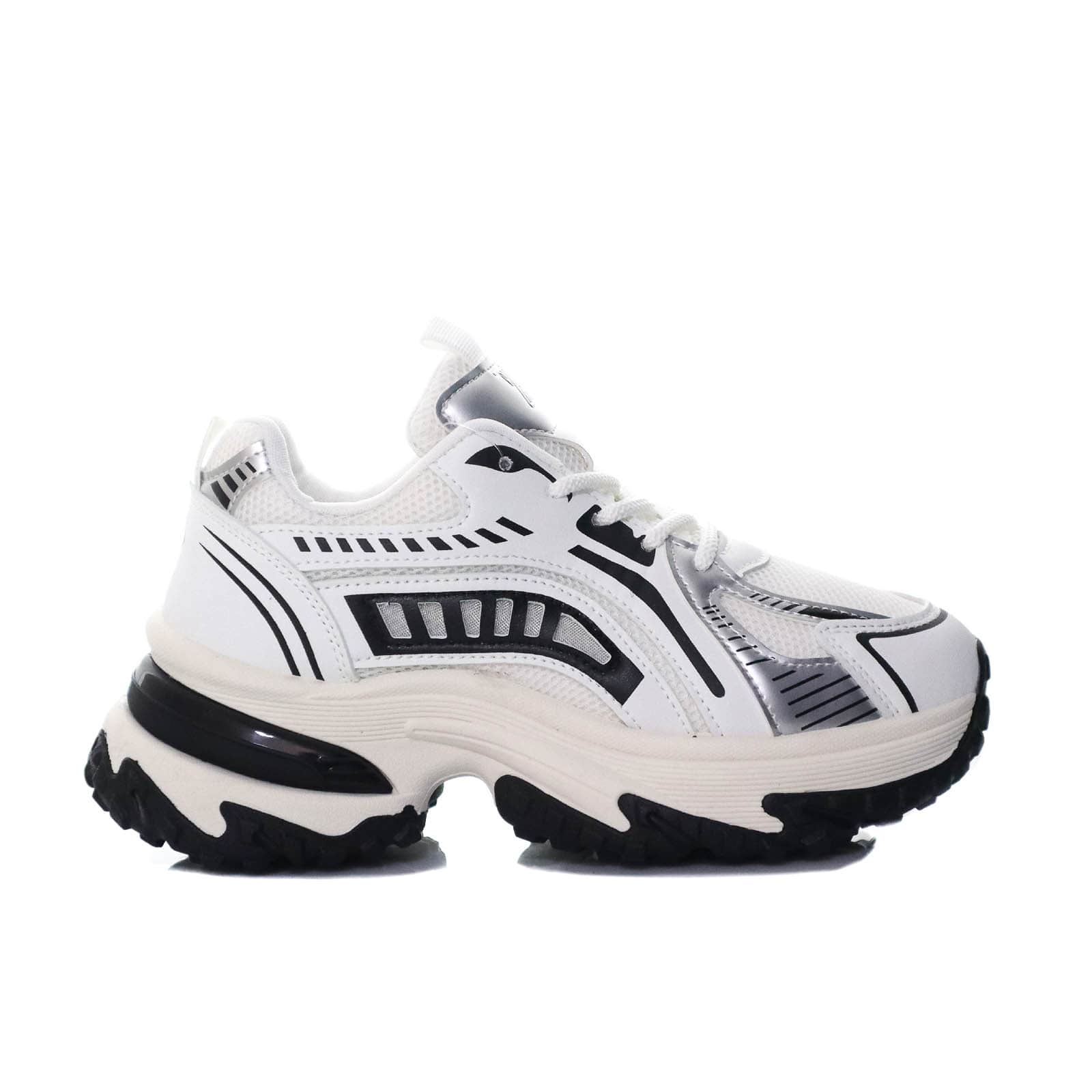 Tenis blanco x negro para mujer L2452-Z399