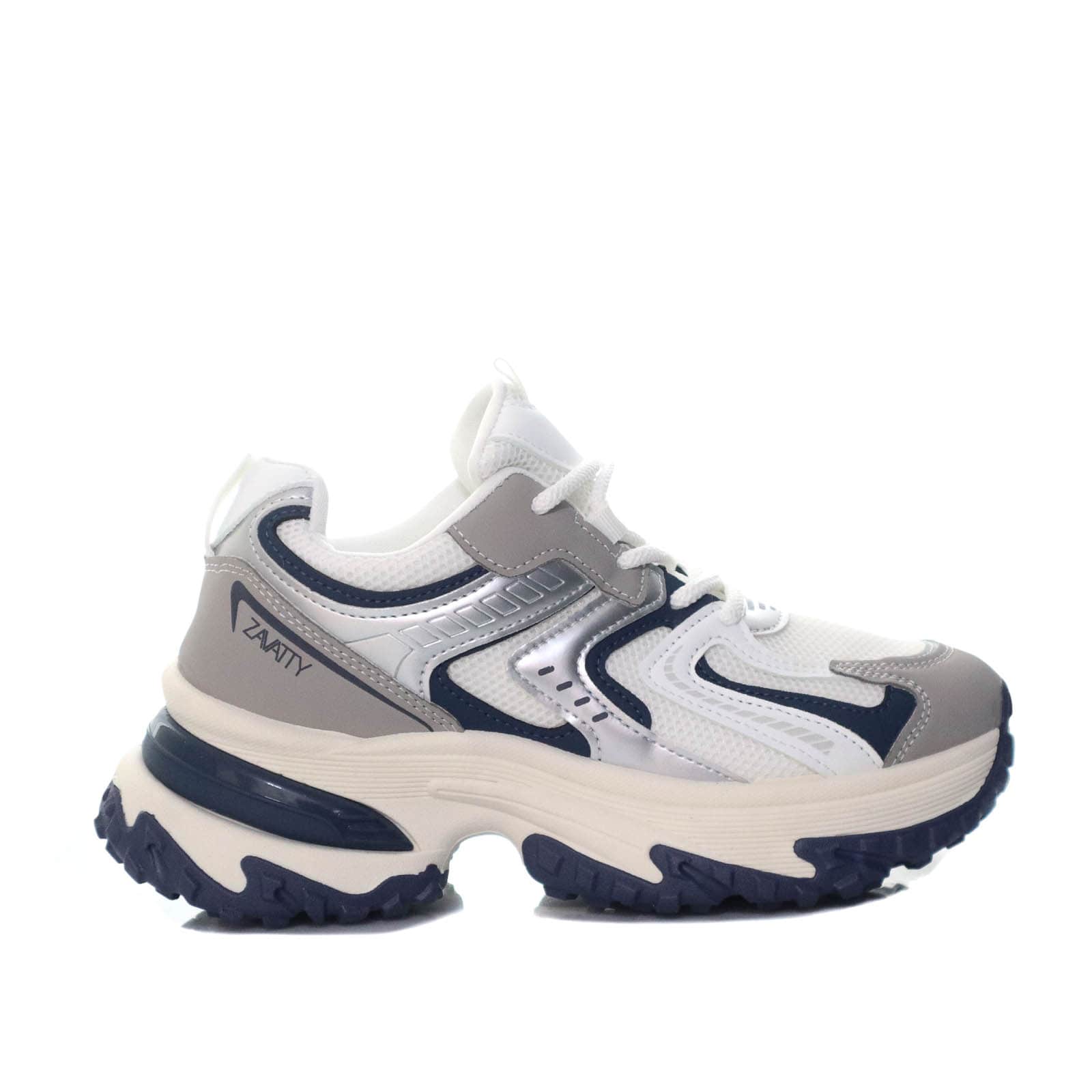 Tenis blanco x azul para mujer L2453-Z399