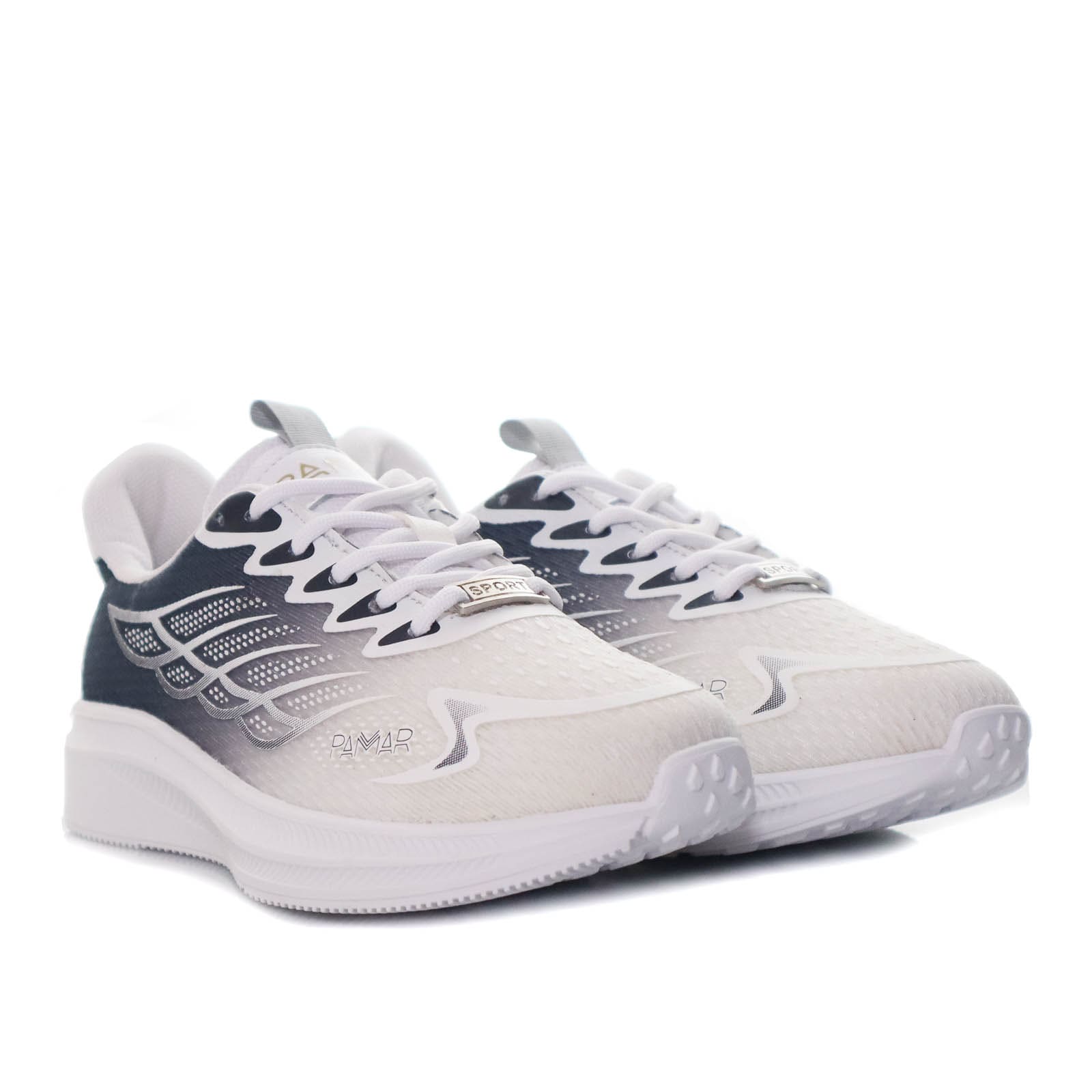 Tenis blanco x azul para mujer P86-Z400