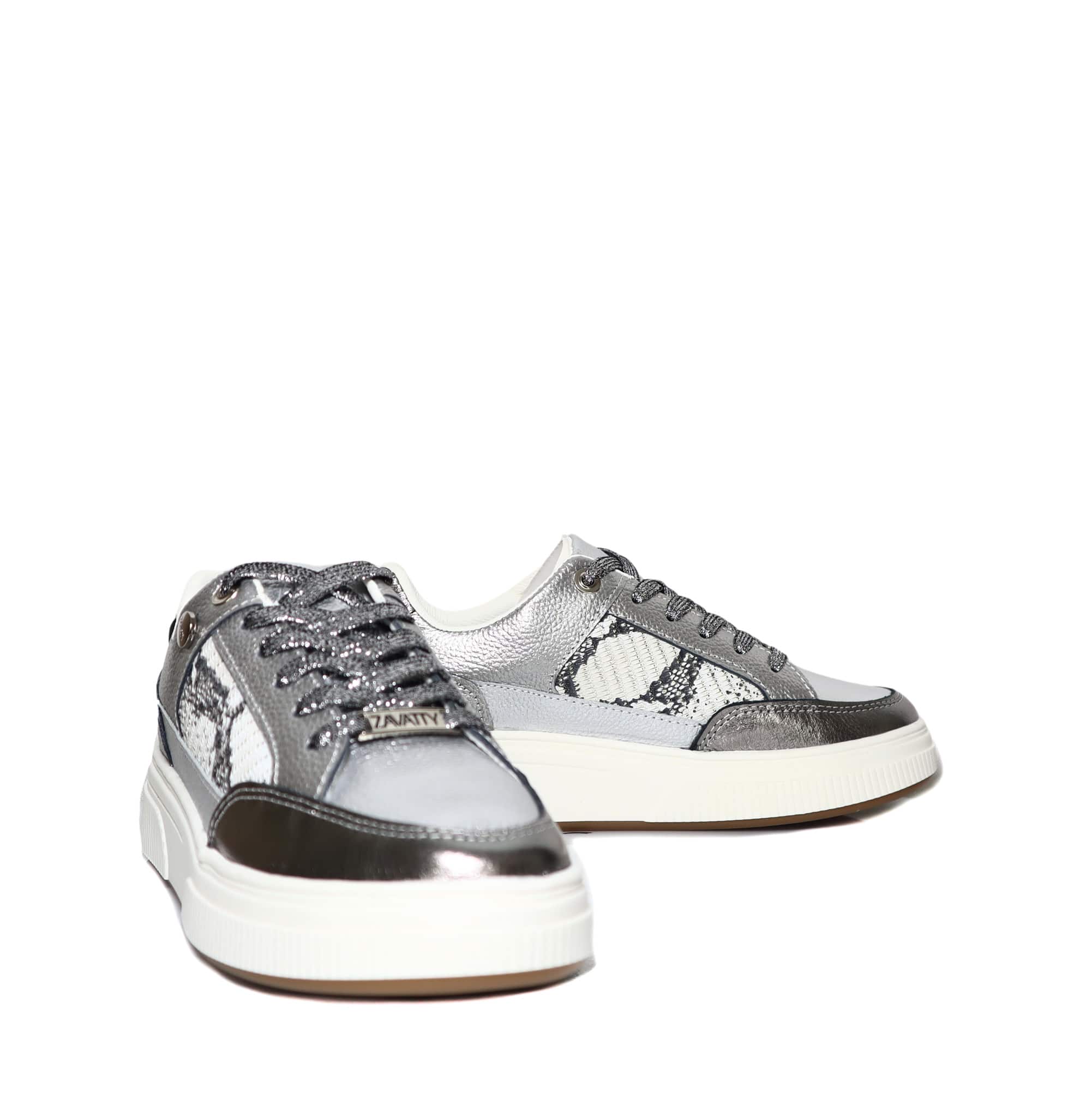 Tenis plomo cuero para mujer STAR-Z435