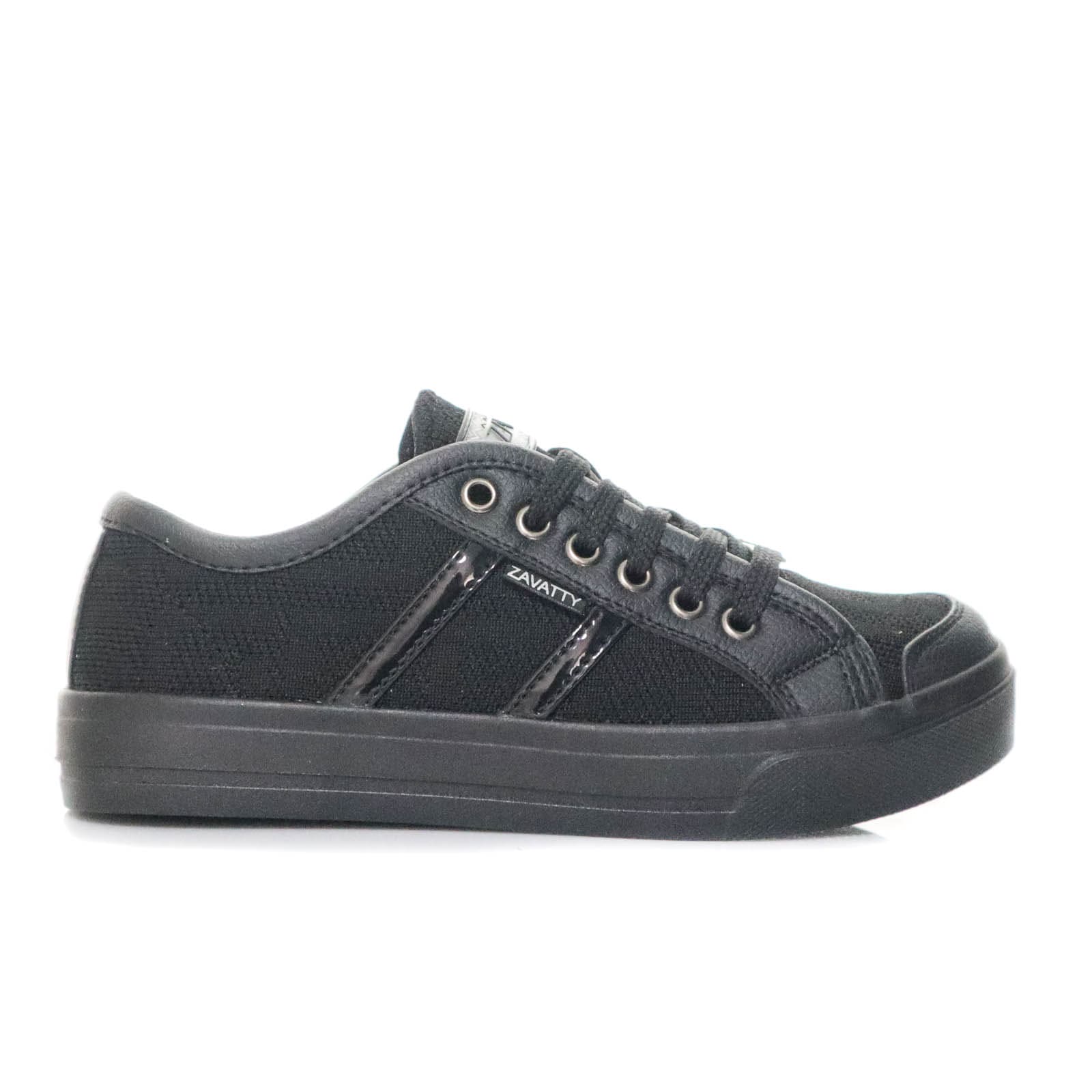 Tenis negro x tela para mujer TA1004
