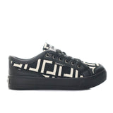 Tenis negro x talco media para mujer TA1008