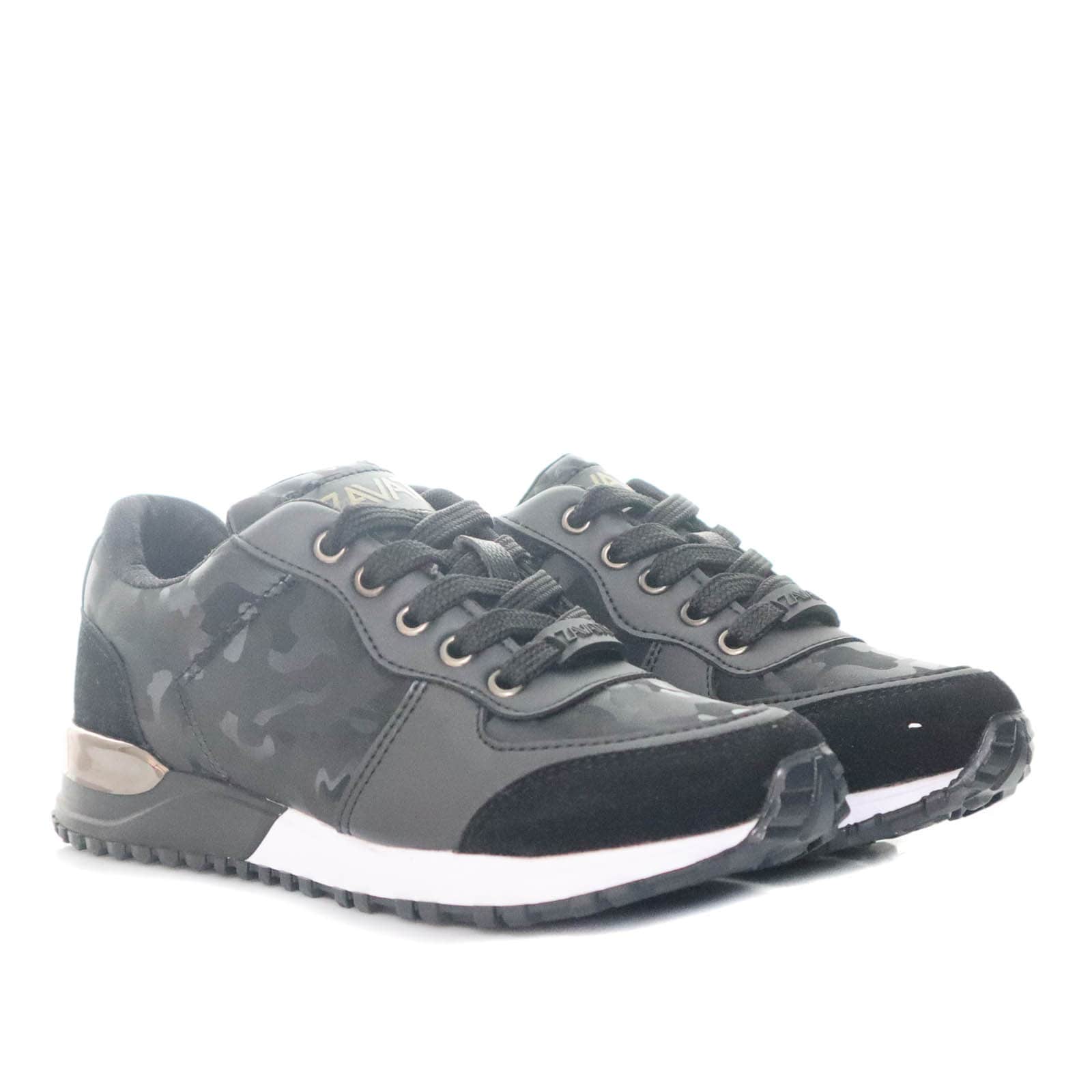 Tenis negro x charol para mujer TA460
