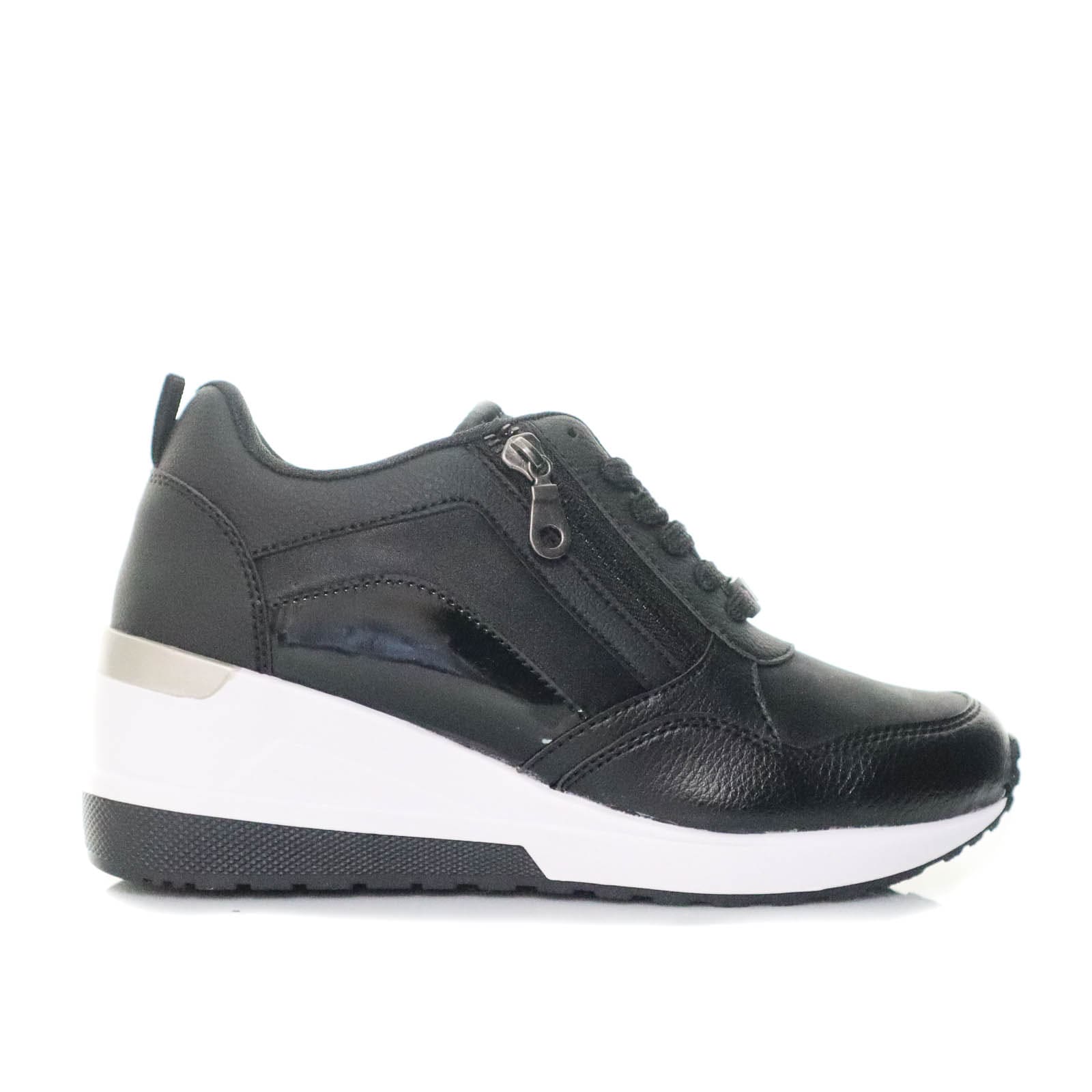 Tenis negrox tela para mujer TA809