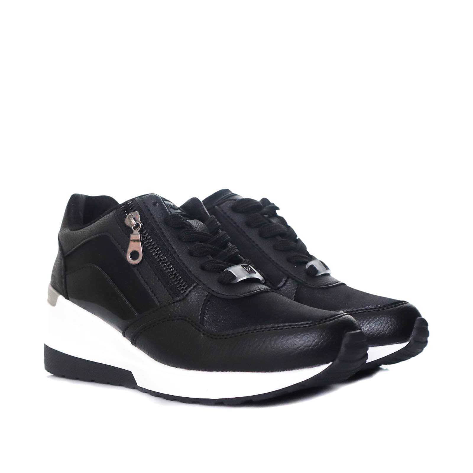 Tenis negrox tela para mujer TA809